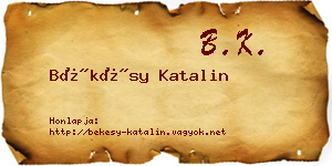 Békésy Katalin névjegykártya